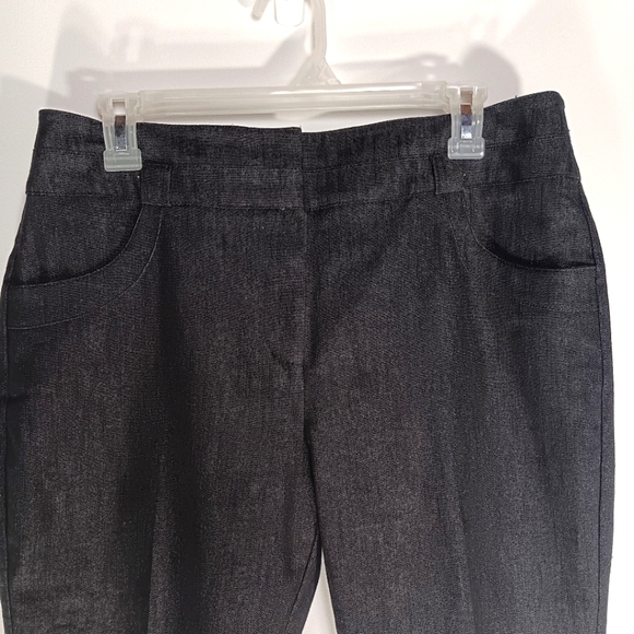 NEW YORK CLOTHING COMPANY NYCC Wide Leg Dark Blue Denim Pants Jeans Size 10 - Picture 3 of 8